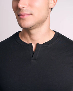 CAMISETA PIMA - GOLA V - PRETO - imagem 2