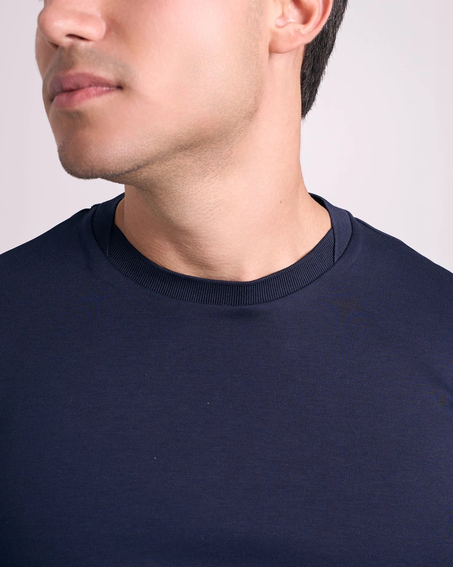 CAMISETA PIMA - GOLA CRUZADA DUPLA - MARINHO - imagem 2